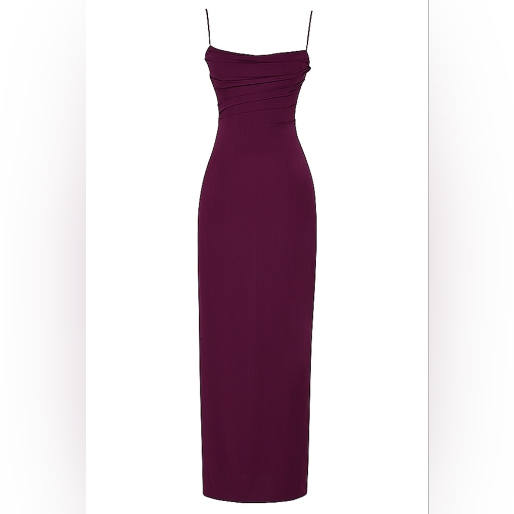 NWT $285 HOUSE OF CB LANI MERLOT CORSET MAXI DRESS SZ SMALL - Picture 4 of 8